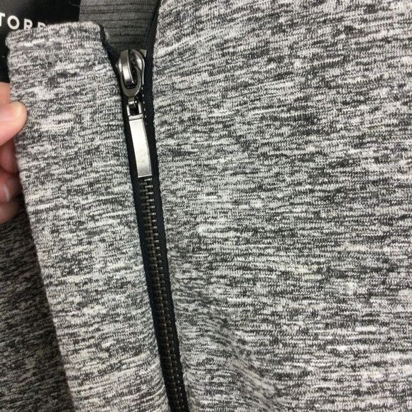 Torrid Womens Studio Double Knit Full Zip Up Moto Jacket Gray Plus Size 6X NWT - Picture 2 of 11